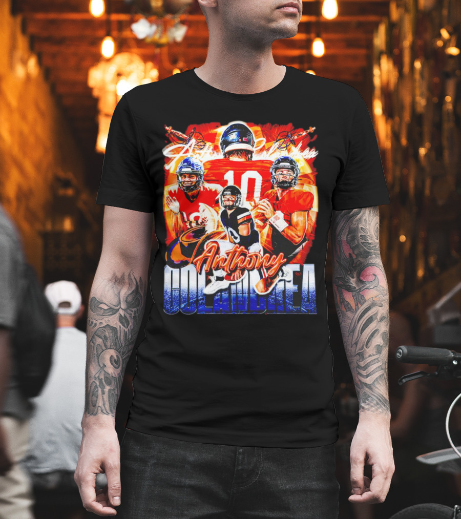 Anthony Colandrea Virginia Cavaliers Football Vintage Number 10 T-Shirt