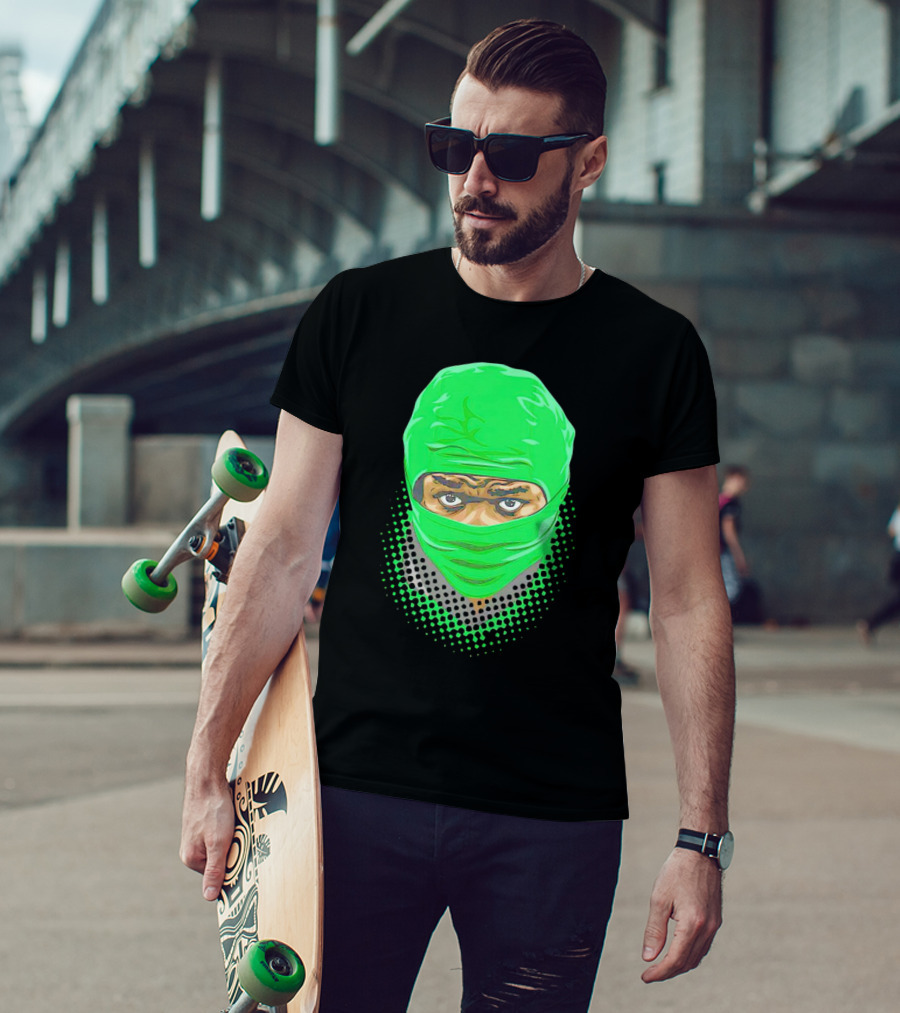 Bucky Irving Green Mask Oregon Ducks Vintage T-Shirt