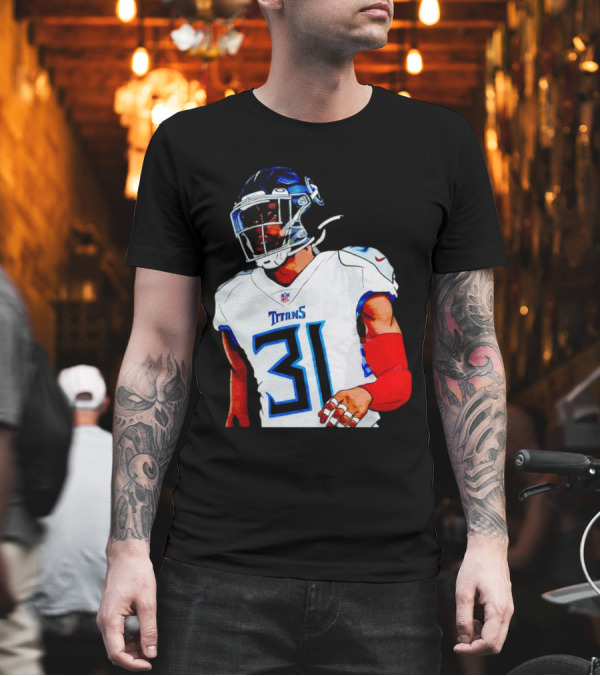 Kevin Byard Tennessee Titans 31 Cartoon NFL Player T-Shirt Kevin Byard Tennessee Titans 31 Cartoon NFL Player T-Shirt