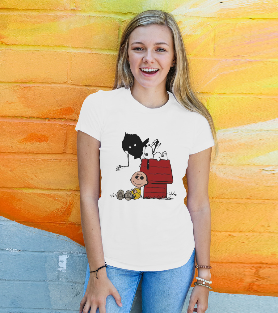 Charlie Brown Snoopy Coraline Button Eyes Shadow T-Shirt