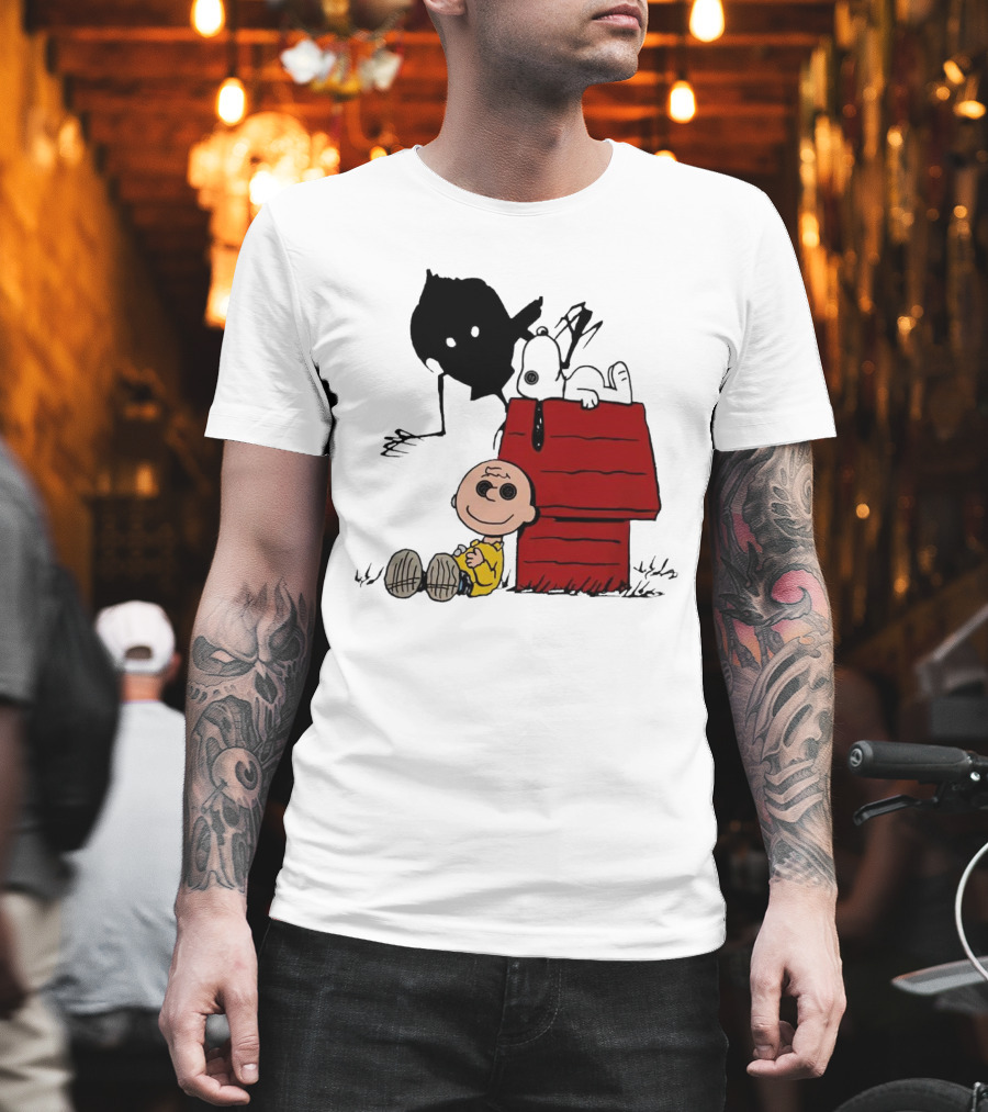Charlie Brown Snoopy Coraline Button Eyes Shadow T-Shirt