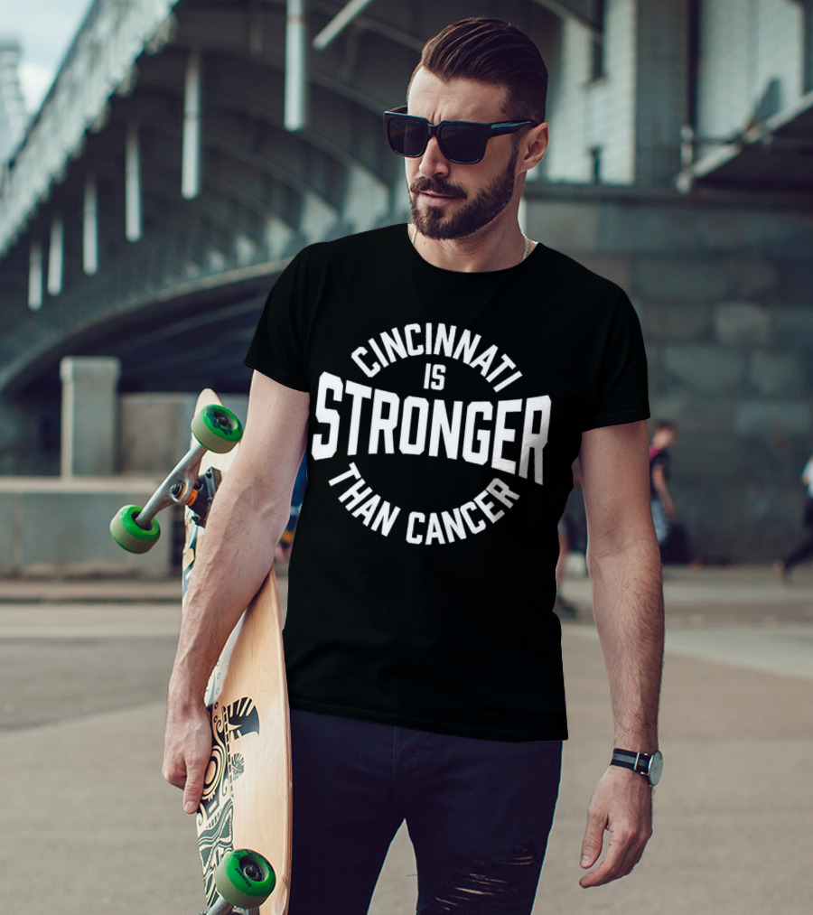 Cincinnati Is Stronger Than Cancer Bold Arch T-Shirt