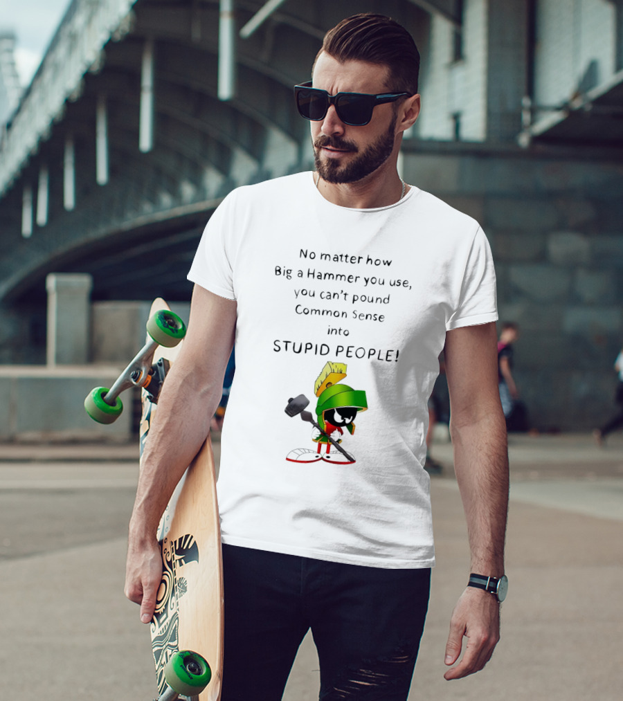 No Matter How Big A Hammer You Use, You Can't Pound Common Sense Into Stupid People T-Shirt