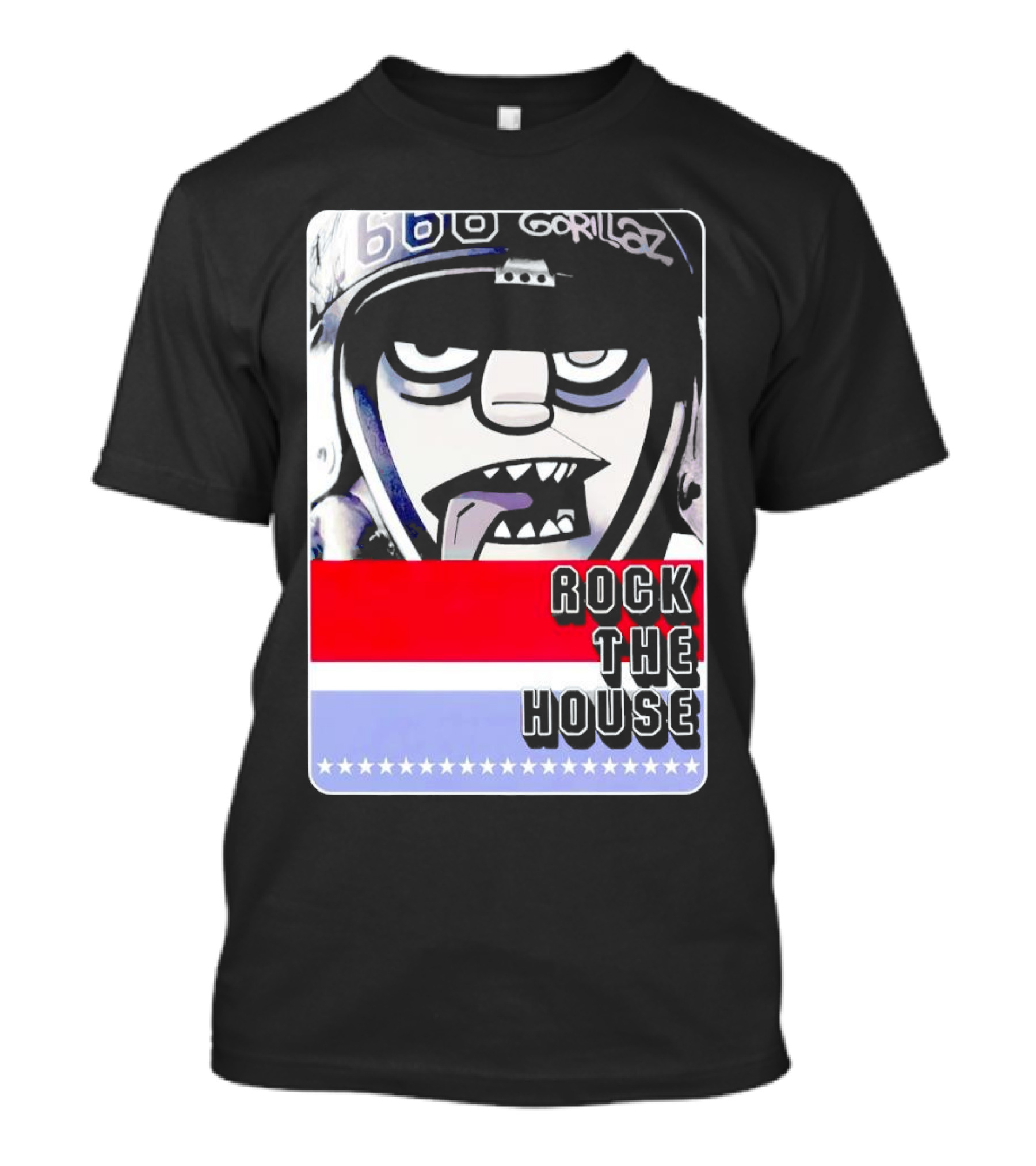 Gorillaz Rock The House 66 50s Style Helmet T-Shirt