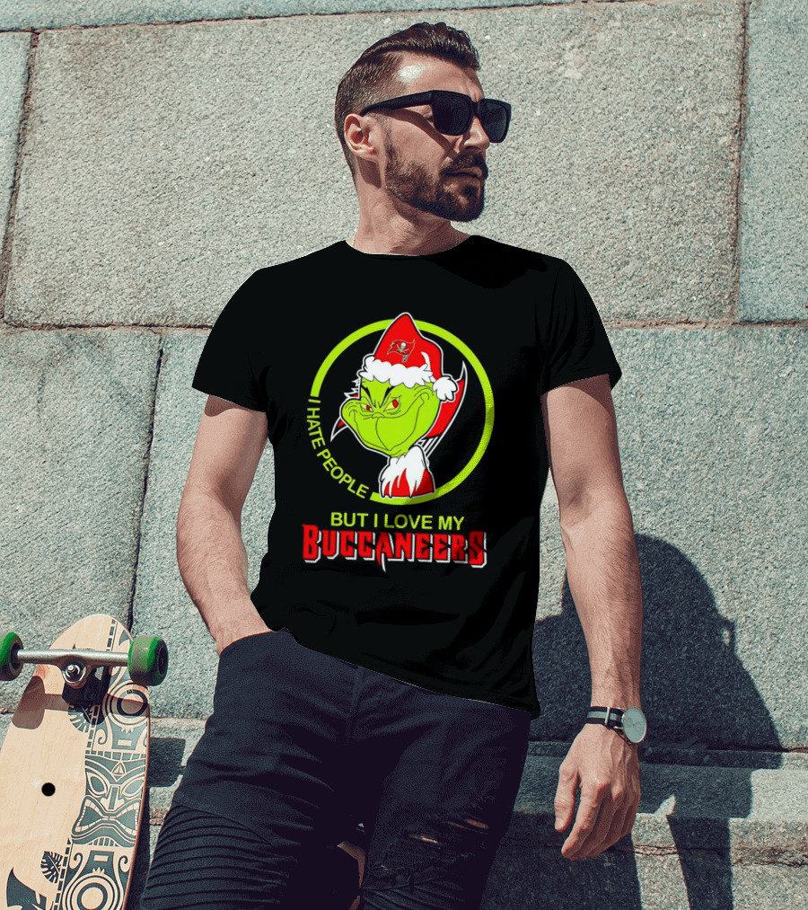 Grinch I Hate People But I Love My Buccaneers T-Shirt