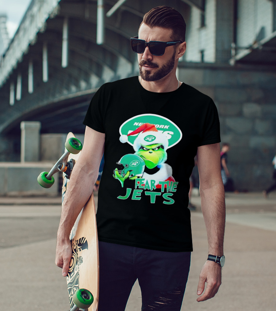 New York Jets Grinch Fear The Jets Christmas T-Shirt