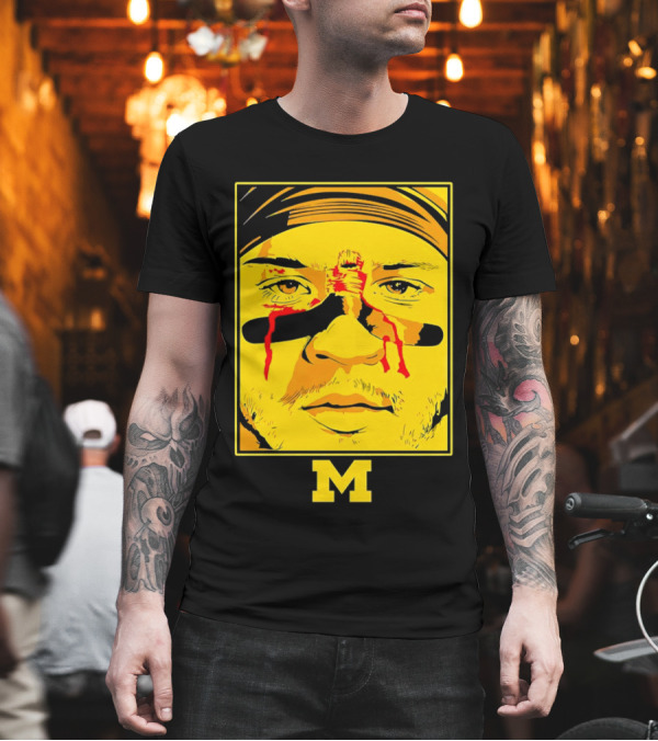 Blake Corum Game Face Michigan Wolverines Football Yellow M T-Shirt Blake Corum Game Face Michigan Wolverines Football Yellow M T-Shirt