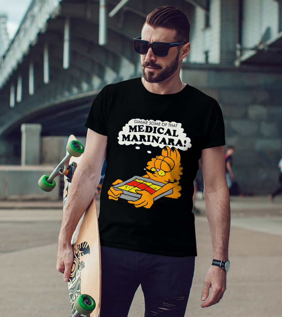 Garfield Gimme Some Of That Medical Marinara With Lasagna T-Shirt