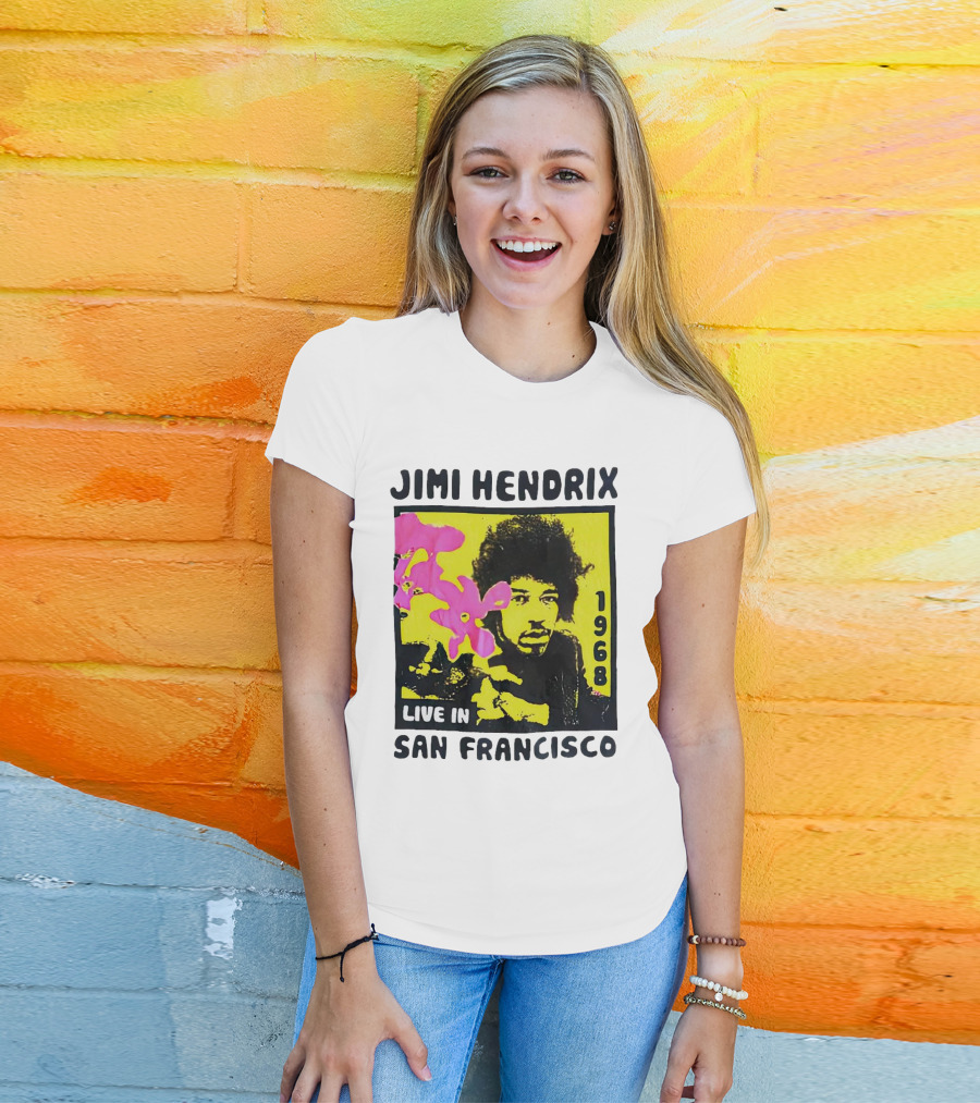 Jimi Hendrix Live In San Francisco 1968 T-Shirt