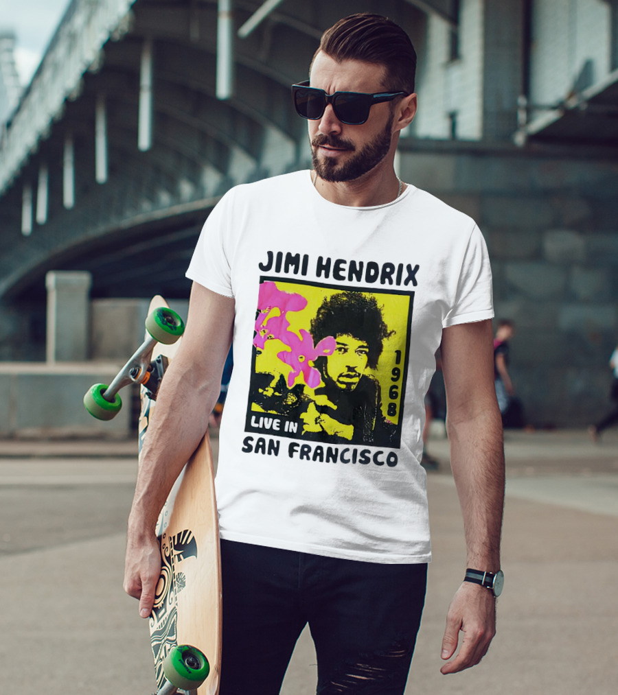 Jimi Hendrix Live In San Francisco 1968 T-Shirt