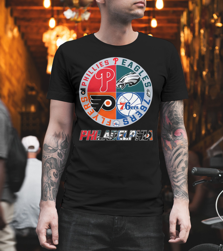 PHILADELPHIA Phillies Eagles 76ers Flyers T-Shirt