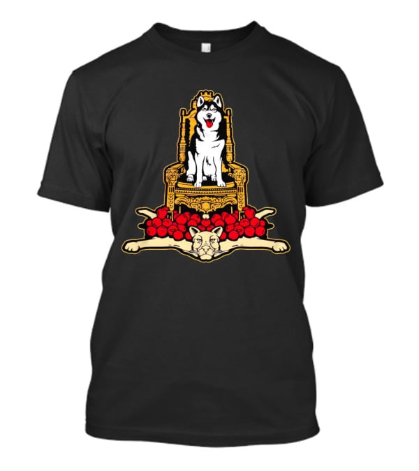 Washington Huskies King Of The Apple Throne With Cougar Rug T-Shirt