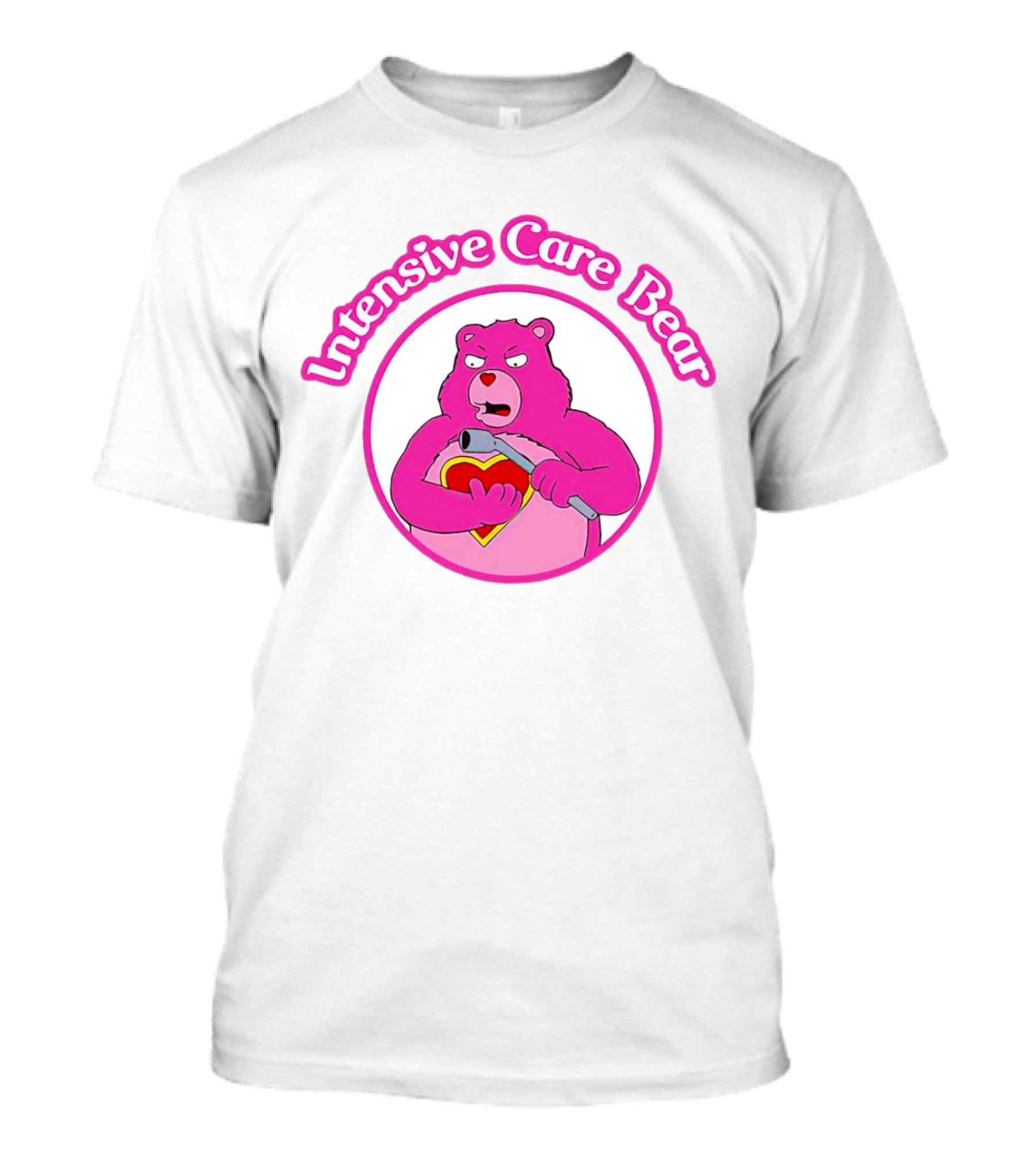 Intensive Care Bear With Heart And Pipe T-Shirt