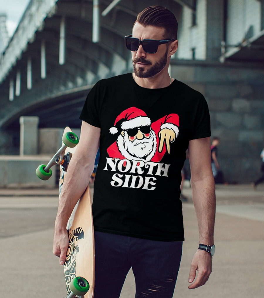 Santa Claus North Side Christmas Holiday T-Shirt