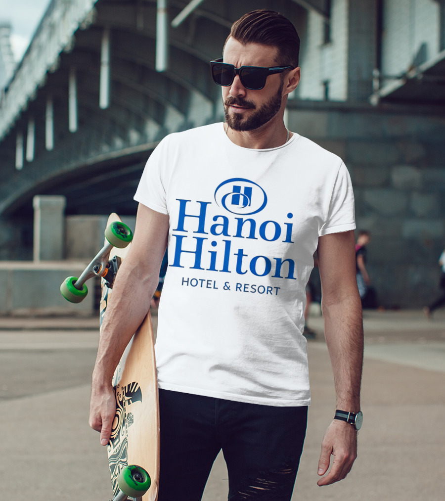 Hanoi Hilton Hotel And Resort Logo Emblem T-Shirt