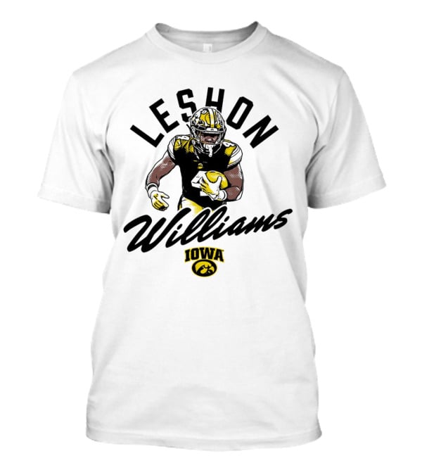 Leshon Williams Iowa Football Hawkeyes Cartoon Football Player T-Shirt