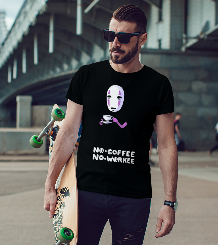 Spirited Away No Face No Coffee No Workee T-Shirt
