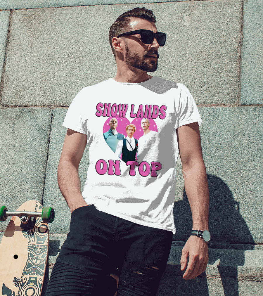 Snow Lands On Top Pink Heart Trio T-Shirt