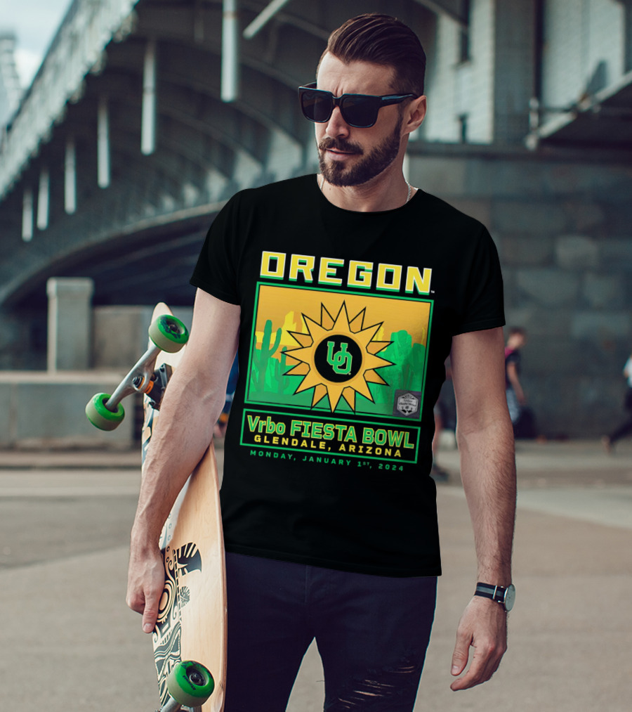 Oregon Ducks Vrbo Fiesta Bowl Glendale Arizona January 1st T-Shirt