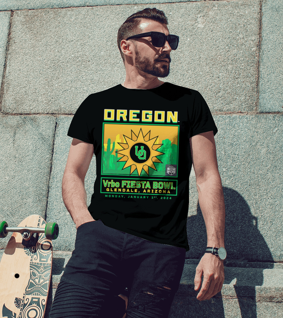 Oregon Ducks Vrbo Fiesta Bowl Glendale Arizona January 1st T-Shirt