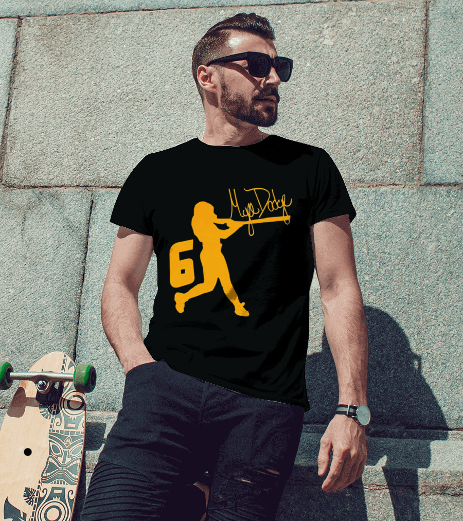 Mya Dodge Missouri Tigers Softball Signature Player Silhouette Number 6 T-Shirt