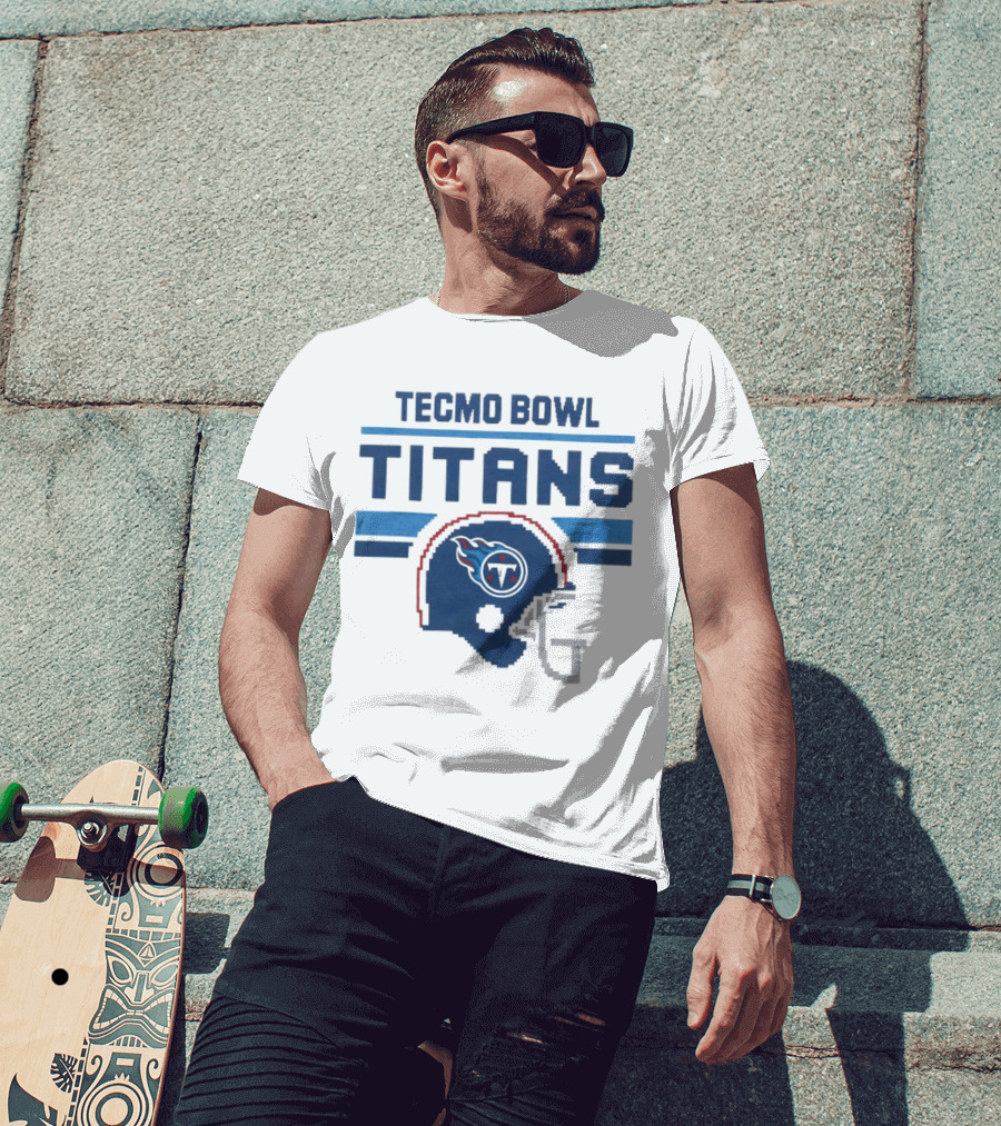 Tecmo Bowl Titans Retro Tennessee Titans Helmet T-Shirt