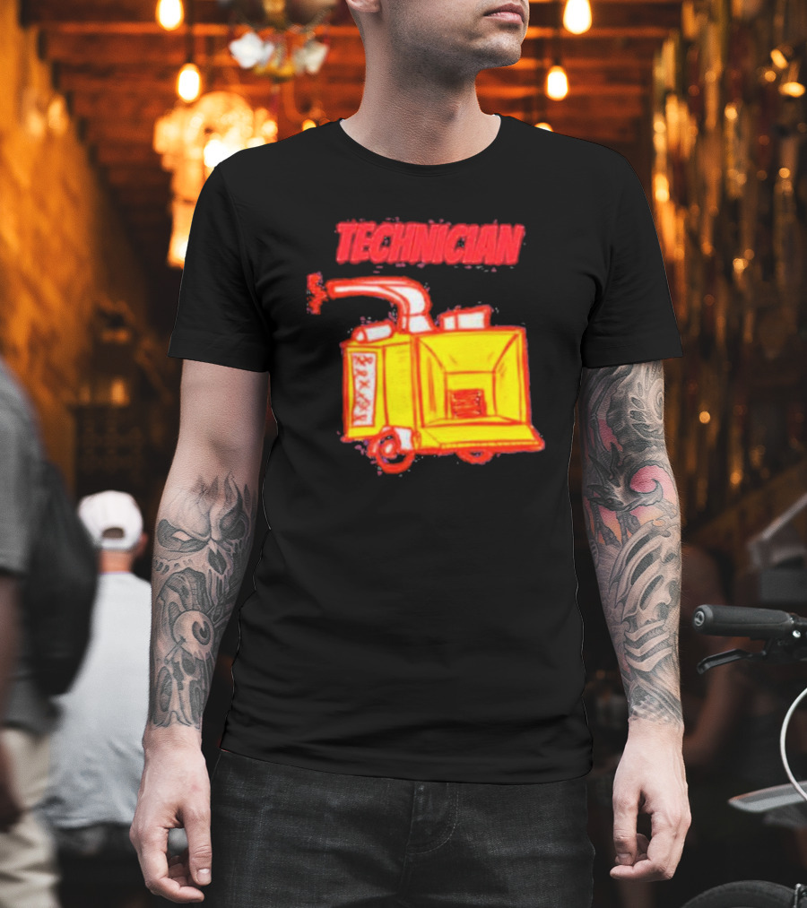 Salty Cracker Technician Vintage Machine T-Shirt