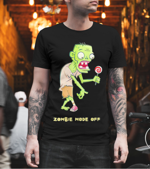 ZOMBIE MODE OFF LOLLIPOP CHARACTER VIBRANT T-Shirt ZOMBIE MODE OFF LOLLIPOP CHARACTER VIBRANT T-Shirt