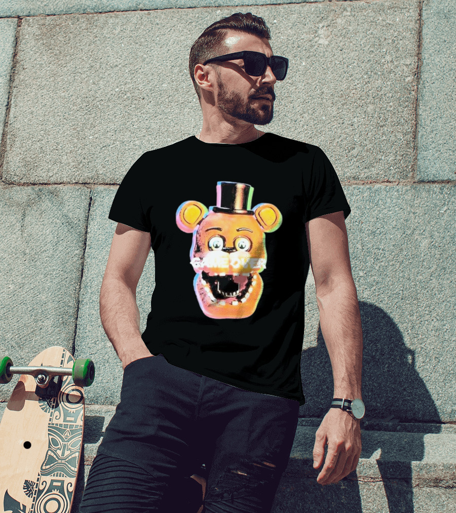 Five Nights At Freddy’s Game Over Text Freddy Head With Hat T-Shirt