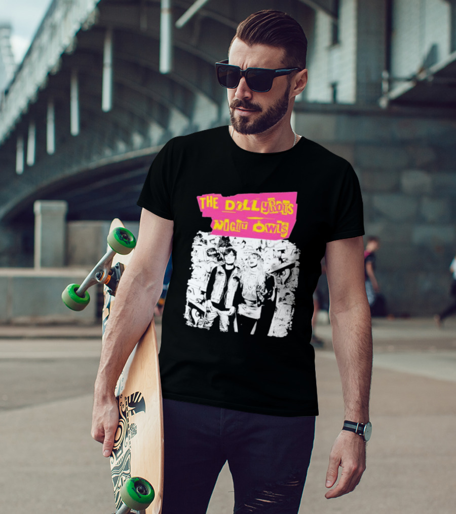 The Dollyrots Night Owls Retro Album Collage T-Shirt