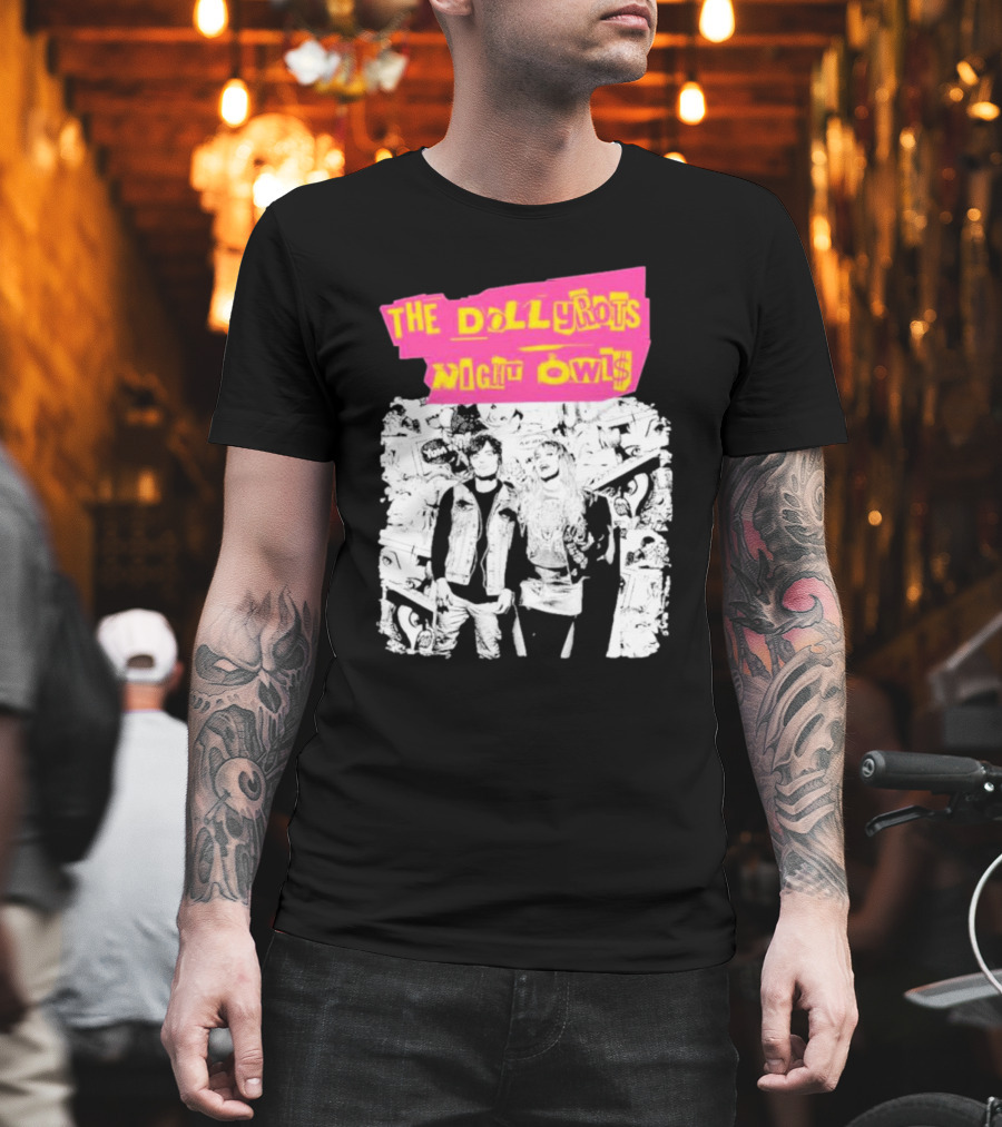 The Dollyrots Night Owls Retro Album Collage T-Shirt