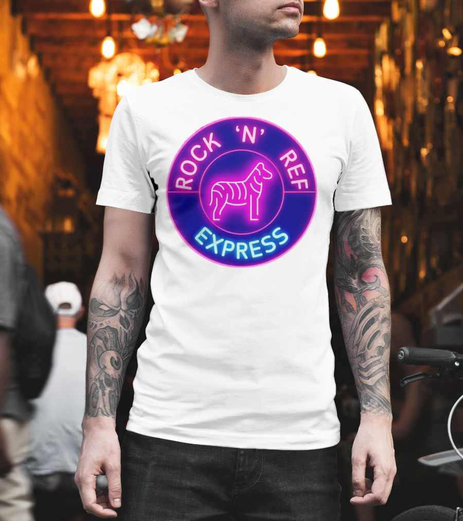 Rock 'N' Ref Express Jesse Beeler Tag Neon Zebra T-Shirt
