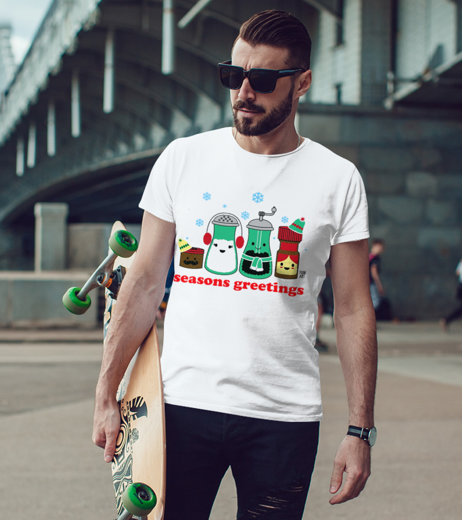Seasons Greetings Christmas Cute Winter Spice Character T-Shirt