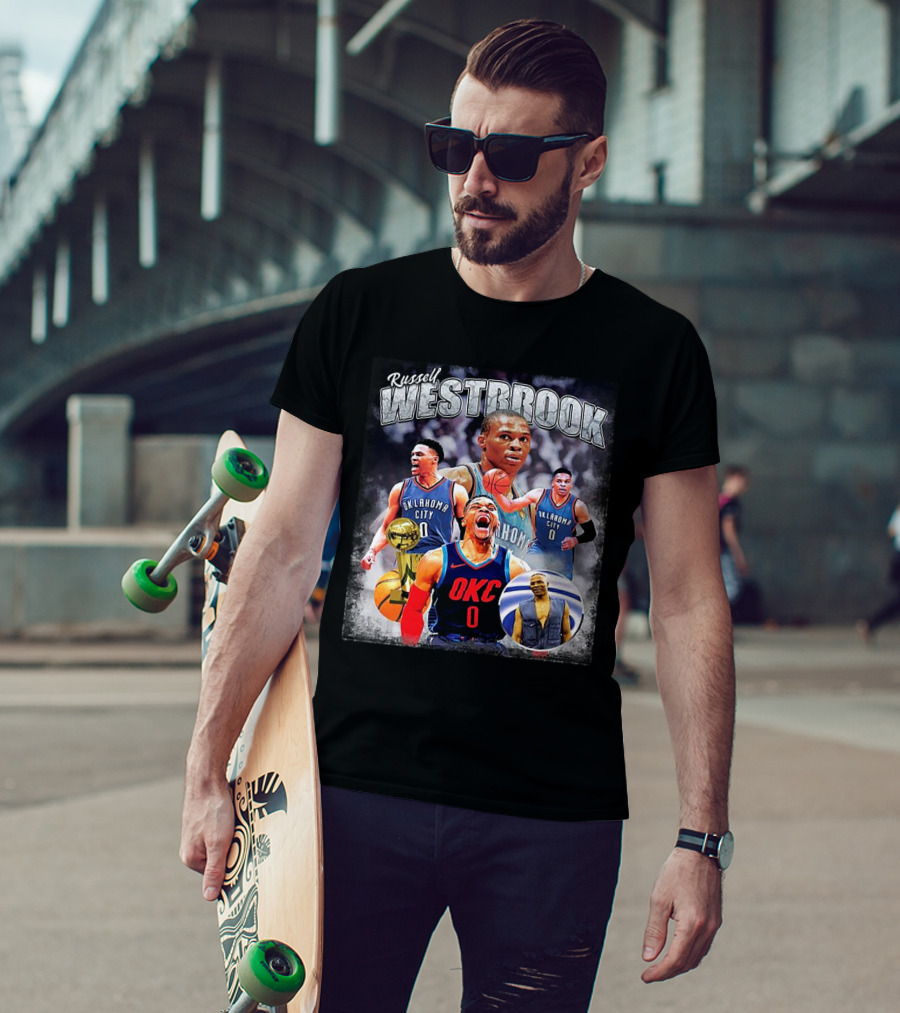 Russell Westbrook Oklahoma City Thunder NBA Vintage 80s Champion T-Shirt