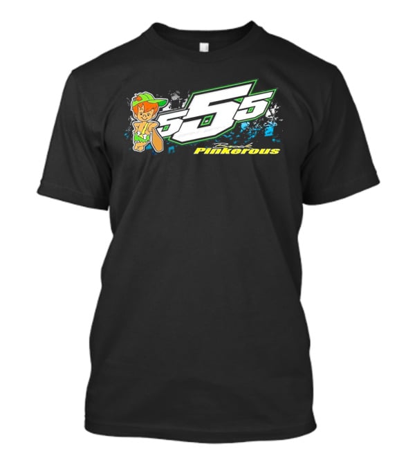 555 Brock Pinkerous Racing Cartoon Character T-Shirt