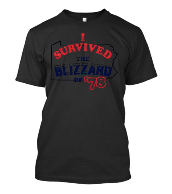 I Survived The Blizzard Of ’78 Pennsylvania Map Outline T-Shirt