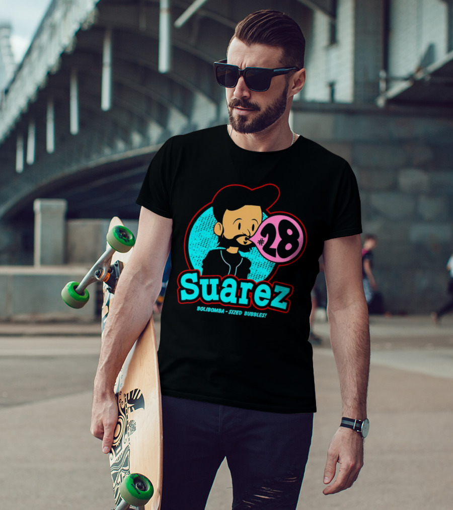 Suarez #28 Bolibomba Sized Bubbles Cartoon Cincinnati Reds Bubblegum T-Shirt