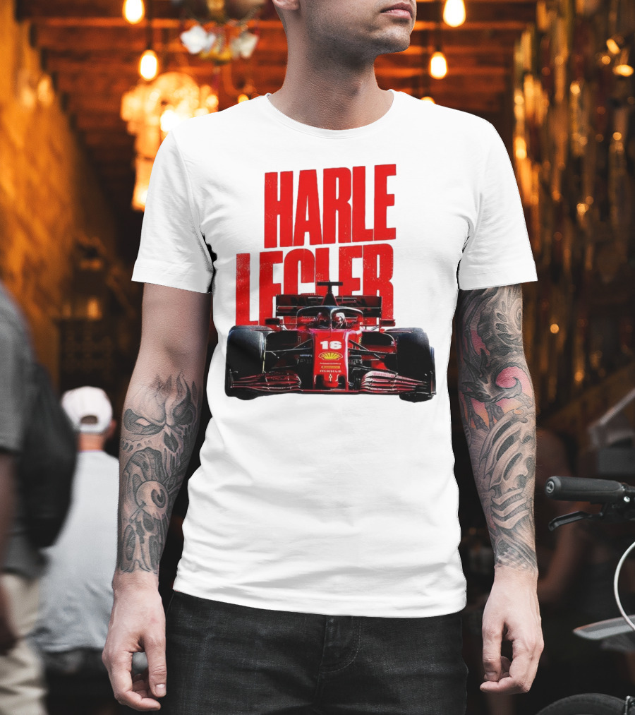 Groovy Ferrari Charles Leclerc Formula 1 Car 16 Racing Legend T-Shirt