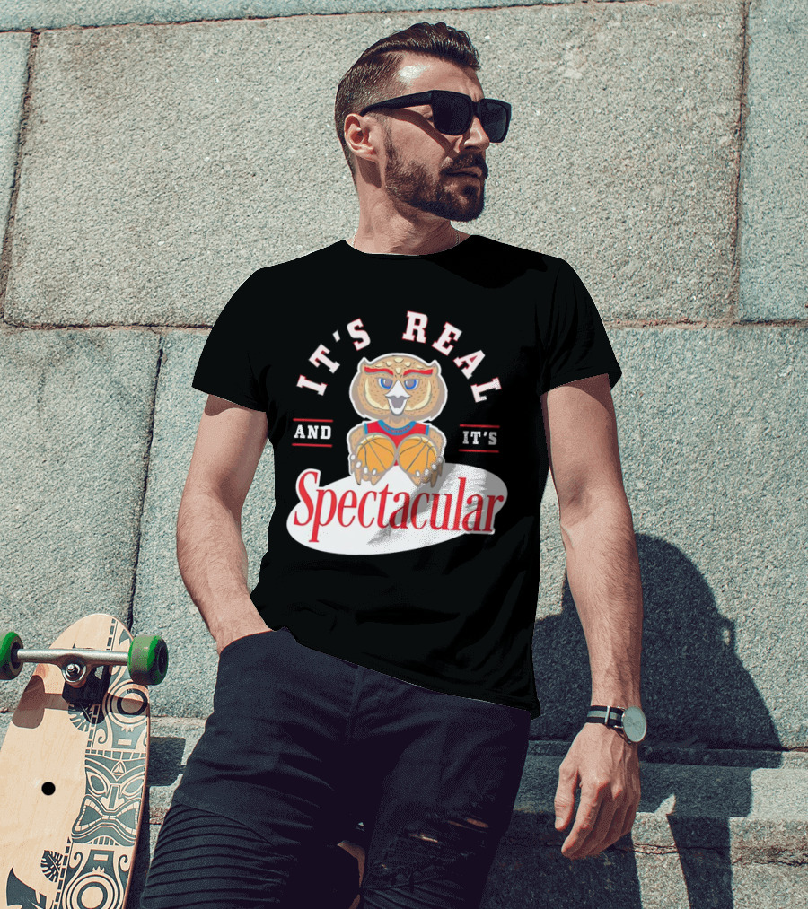 It's Real And It's Spectacular Basketball Owl With Hoop Eyes T-Shirt