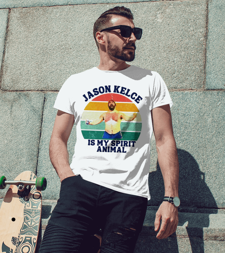 Jason Kelce Is My Spirit Animal Vintage Retro T-Shirt