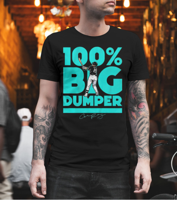 100% Big Dumper Player 29 Baseball Signature T-Shirt 100% Big Dumper Player 29 Baseball Signature T-Shirt