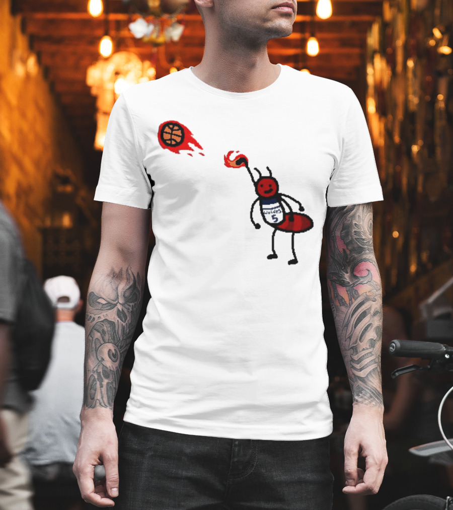 Anthony Edwards Minnesota Timberwolves Fire Ant Basketball T-Shirt