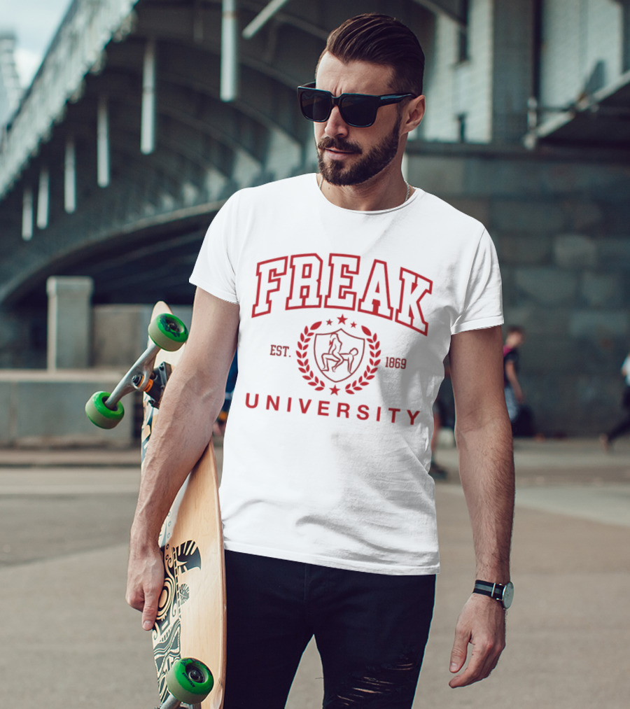 Freak University Est 1869 Centaur Crest Laurel Badge T-Shirt