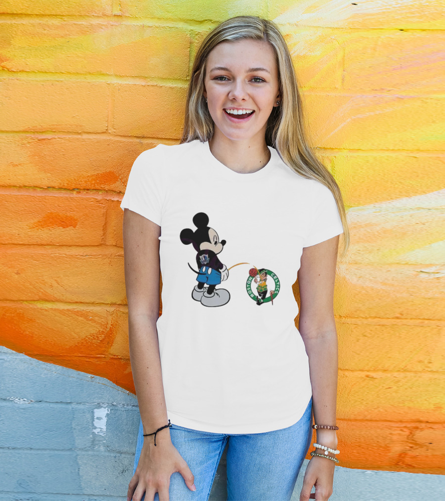 Mickey Mouse Dallas Mavericks Versus Boston Celtics T-Shirt