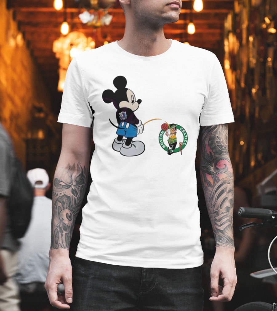 Mickey Mouse Dallas Mavericks Versus Boston Celtics T-Shirt