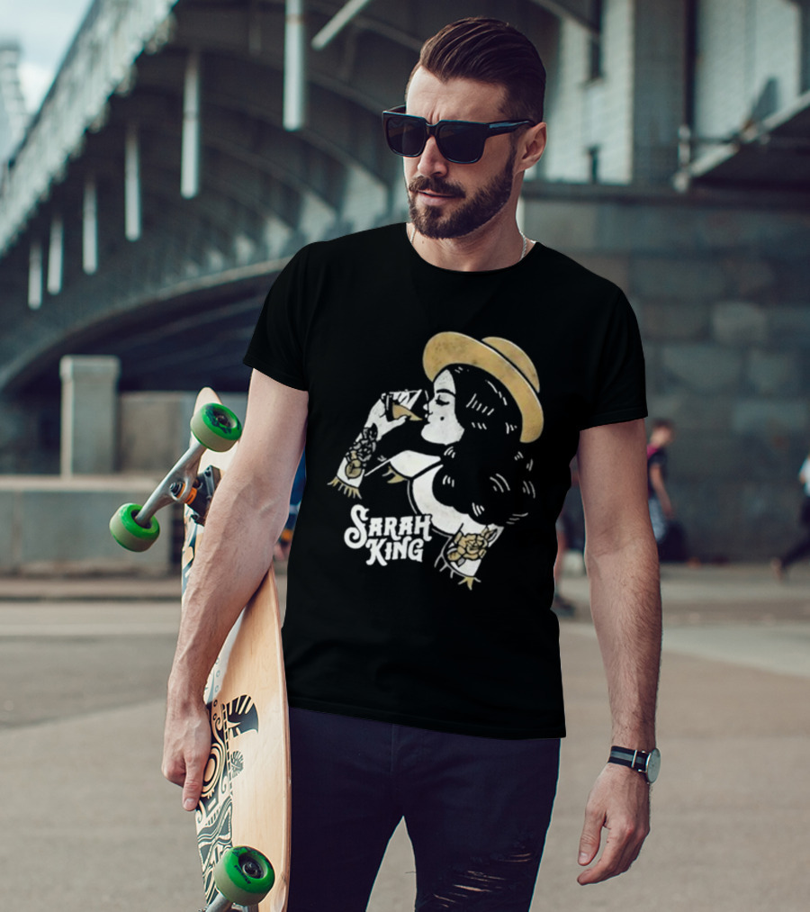 Sarah King Whisky Vintage Tattooed Woman Hat T-Shirt