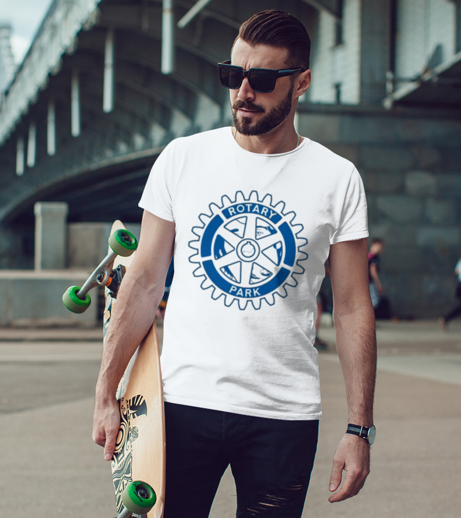 Rotary Park Blue Gear Emblem T-Shirt