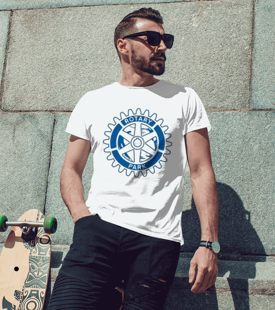 Rotary Park Blue Gear Emblem T-Shirt