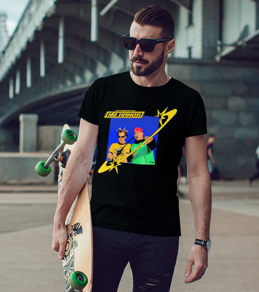 Joey Valence And Brae No Hands Retro Graphic Duo In Yellow And Green With Starburst T-Shirt