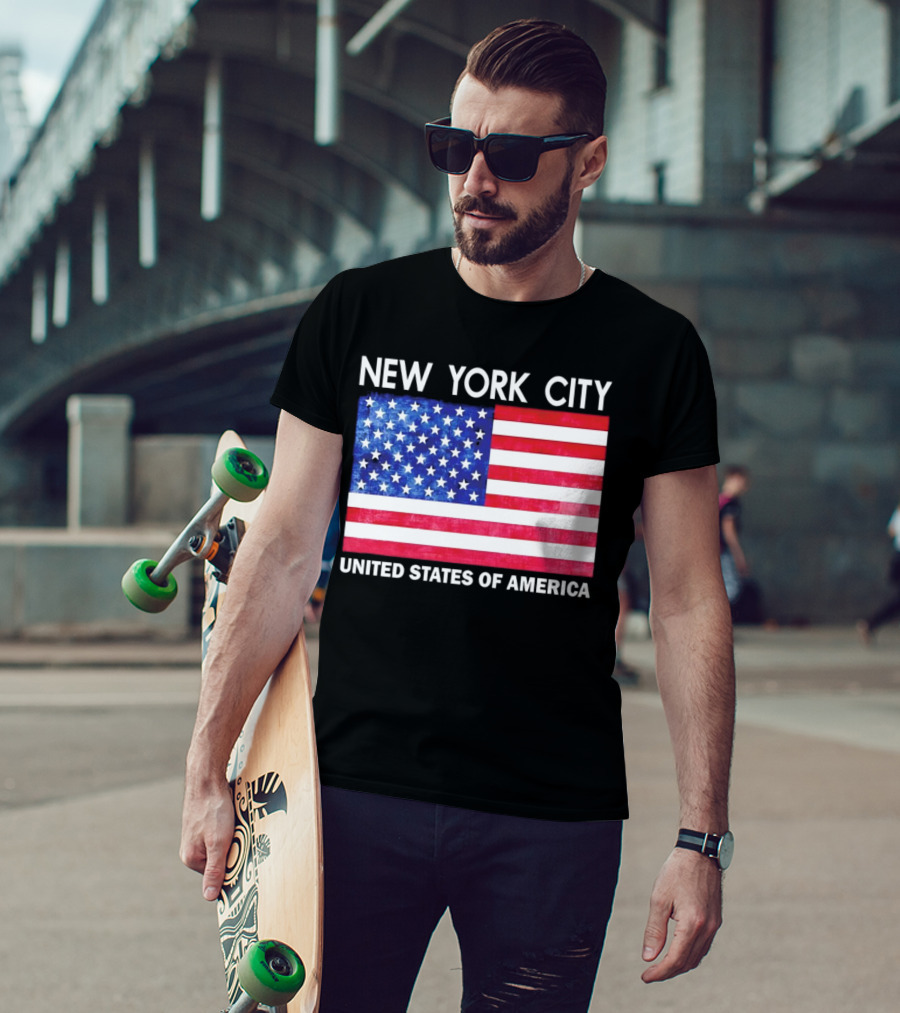 New York City United States Of America Flag T-Shirt